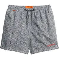 Superdry para homem. M3010241A Fato de banho preto com estampado (XXL), Beachwear, Polister Reciclado, Sustentável