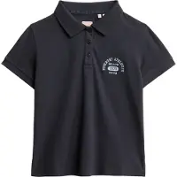 Superdry para mulher. W6011869A Pólo de corte justo 90s navy (M), Casual, Algodão, Manga curta