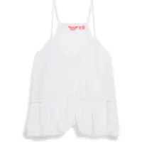 Superdry para mulher. W6011647A T-shirt com debrum branco em camadas (XL), Casual, Viscoso, Sem mangas / correias