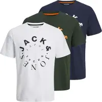 Jack & Jones Camiseta De Manga Curta Warrior 3 Unidades