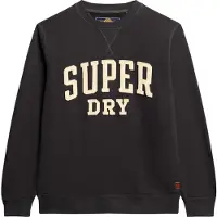 Superdry para homem. M2014012A Camisola vintage Athletic preta (XXL), Preto, Casual, Algodão, Manga comprida