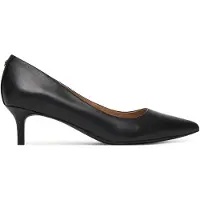 Ralph Lauren para mulher. 802P09030001 Sapatos de salto Adrienne de couro preto (36), 3 a 5cm, Nenhum, Clássico
