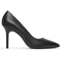 Ralph Lauren para mulher. 802P09032001 Sapatos de salto Lindella II de couro preto (39.5), 8 a 10cm, Nenhum, Casual, Clássico