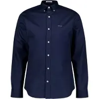 Gant para homem. 3000300 Camisa Pinpoint Oxford Regular Fit azul-marinho (M), Casual, Algodão, Manga comprida