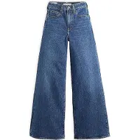 Levi's para mulher. 0039B-0004 Calças de ganga 728 perna larga azul (25/32), Casual, Algodão, Denim