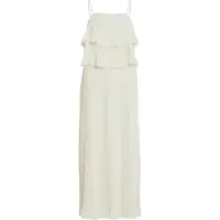 Vila Vestido Sem Mangas Chiffan Pleat