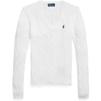 Ralph Lauren para mulher. 211971870003 Camisola de algodão em malha ecru branca (XS), Branco, Casual
