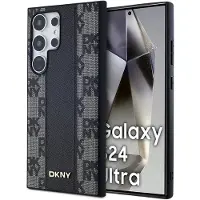 DKNY Capa De Telefone Pu Leather Checkered Pattern Magsafe Samsung Galaxy S24 Ultra