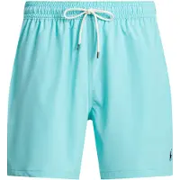 Ralph Lauren Calções de banho 'Traveler' aqua / azul escuro