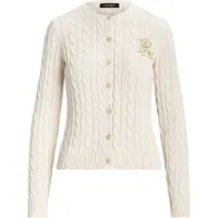 Ralph Lauren Casaco de malha creme / ouro
