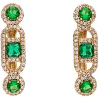 Gaya Brincos ouro / verde