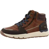 Mustang Botas com atacadores 'Mart' marinho / conhaque / castanho escuro