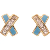 NAEMI Brincos azul céu / ouro / transparente