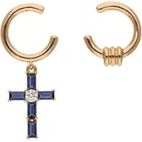 Faina Brincos navy / ouro