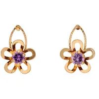 NAEMI Brincos ouro / roxo