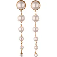 NAEMI Brincos ouro / branco pérola