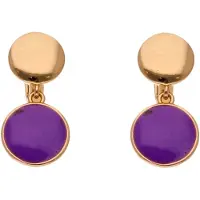 Faina Brincos ouro / roxo