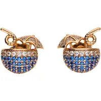 NAEMI Brincos navy / ouro