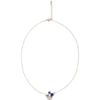 Faina Colar azul escuro / ouro / transparente