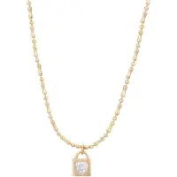 Faina Colar ouro / transparente