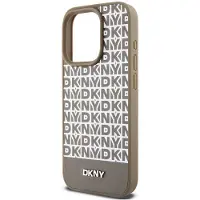 DKNY Capa De Telefone Pu Leather Repeat Pattern Bottom Stripe Magsafe Iphone 14 Pro