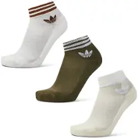 Adidas Meias pelo Tornozelo Trefoil – 3 pares