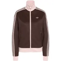 Adidas Originals Casaco em moletão 'Classic' castanho escuro / cor-de-rosa
