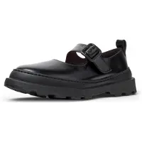 Camper para mulher. K201841-001 Mocassins de couro Brutus+ preto (39), Plano, Nenhum, Casual