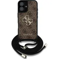 GUESS Capa De Telefone Pu 4g Metal Logo Crossbody Strap Iphone 16