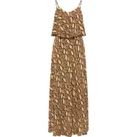 Faina Vestido bege / areia / castanho escuro / preto
