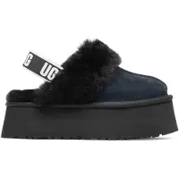 Ugg para mulher. 1113474 Sapatos de couro W Funkette preto (37), Plano, Nenhum, Casual, Homewear