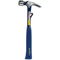 Estwing E6-22T Hammertooth Straight Claw Hammer 02-41VE622T Shock Reduction Grip, martelo de carpinteiro 624 gramas