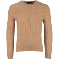 Ralph Lauren para homem. 710876762009 Camisola bege de lã e caxemira (L), Casual, Clássico