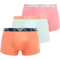Emporio Armani para homem. EM000259_AF20668 Conjunto de 3 boxers lisos rosa, turquesa, laranja (M), Homewear, Algodão