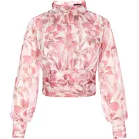 Faina Blusa cor-de-rosa / branco