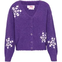 Mymo Casaco de malha azul-violeta / branco