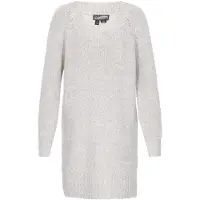 Dreimaster Vestido de malha offwhite / branco natural