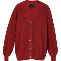 Dreimaster Klassik Casaco de malha vermelho escuro