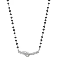 Faina Colar preto / prata / transparente