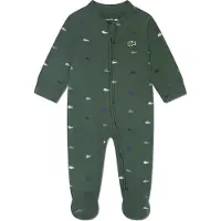 Lacoste Kids Macacão De Manga Comprida Footed Croco Print