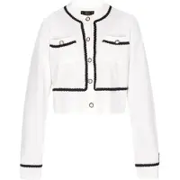 Faina Casaco de malha preto / offwhite