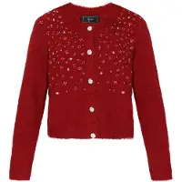 Faina Casaco de malha vermelho