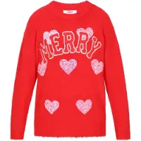Mymo Pullover rosa escurecido / vermelho