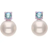 NAEMI Brincos azul / lilás / branco pérola