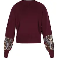 Faina Pullover ouro / borgonha / prata
