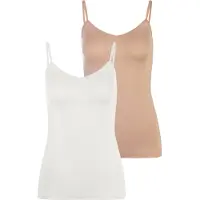 LASCANA Top bege / branco