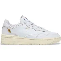 Pepe Jeans para homem. PMS00038 Sapatilhas de couro branco Chester Distress (40), Plano, Cordão, Casual