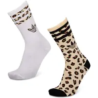 Adidas Meias Leopard Crew Socks 2 Pairs mulheres - Multicolor - L