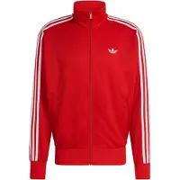 Adidas Originals Casaco em moletão 'Firebird Adicolor' vermelho vivo / branco