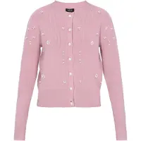 Usha Casaco de malha rosa escurecido